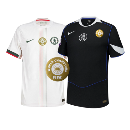 COMBO Chelsea Away + Third Jerseys 2025/2026 - World Champion Patch