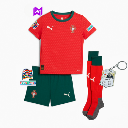 Conjunto Infantil Portugal Principal 2025/26 - LANÇAMENTO! 🇵🇹