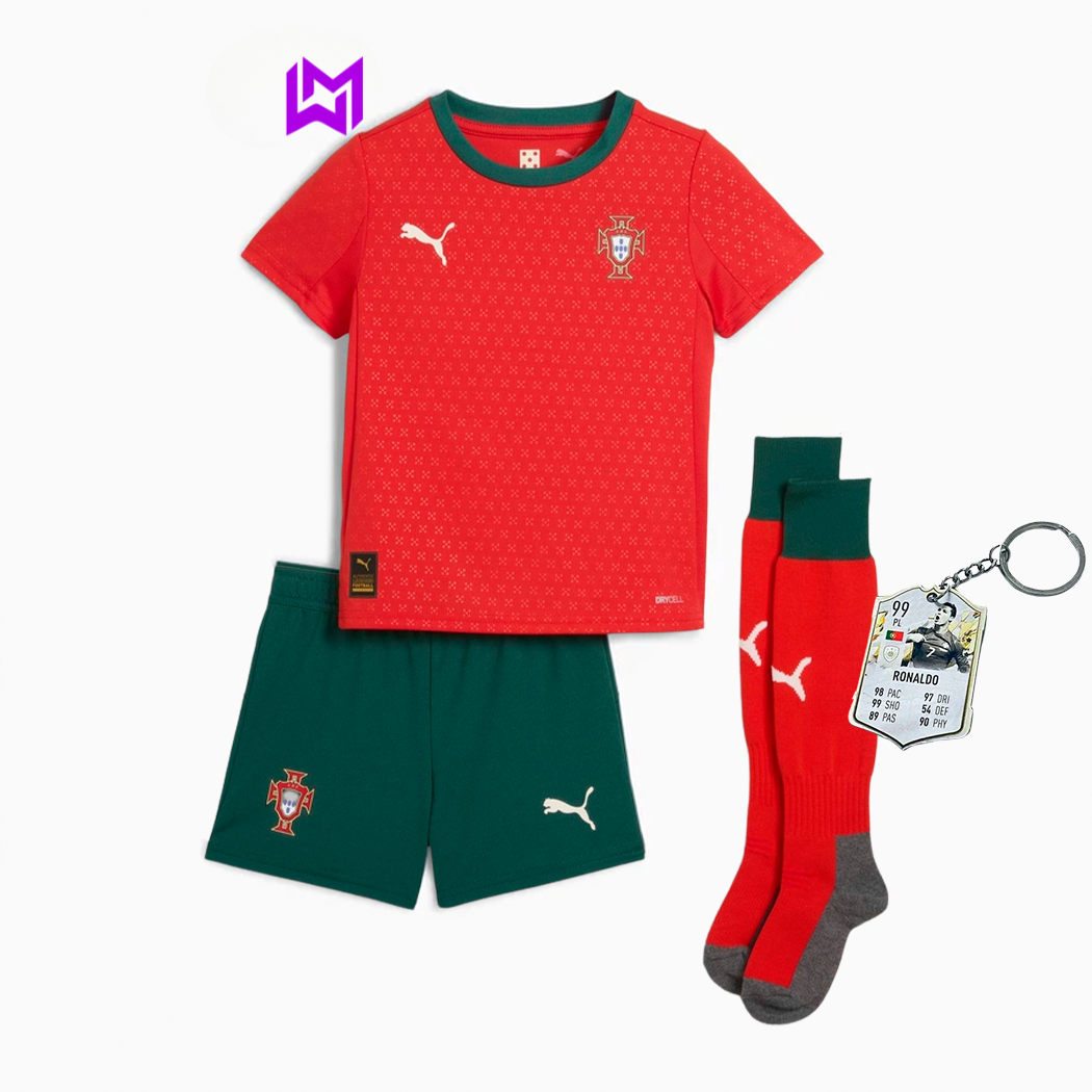 Conjunto Infantil Portugal Principal 2025/26 - LANÇAMENTO! 🇵🇹