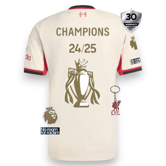 Liverpool Away Jersey 2025/26 - CHAMPIONS 24/25 & Gold Trophy